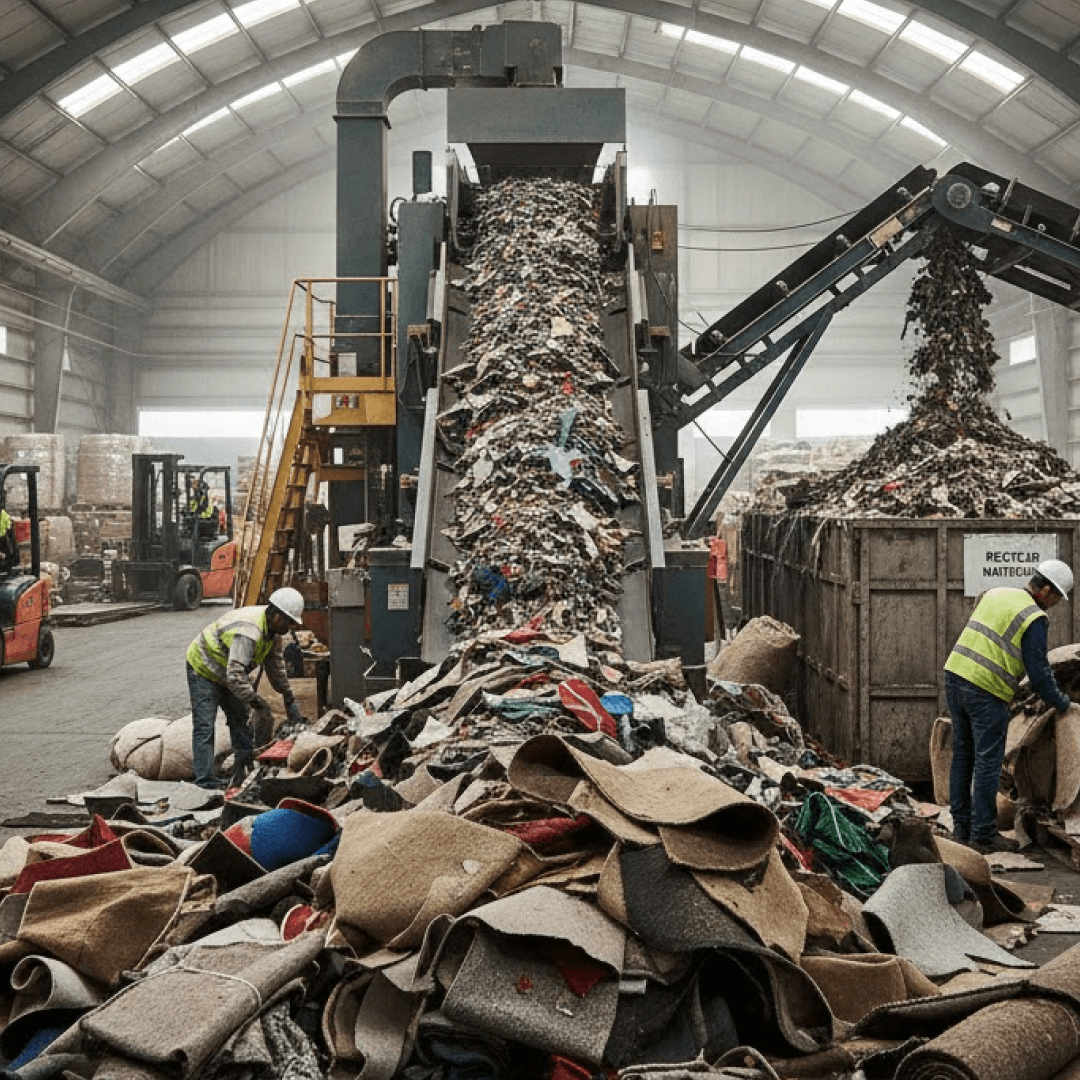 Carpet recycling in Zurich with eco-friendly disposal team