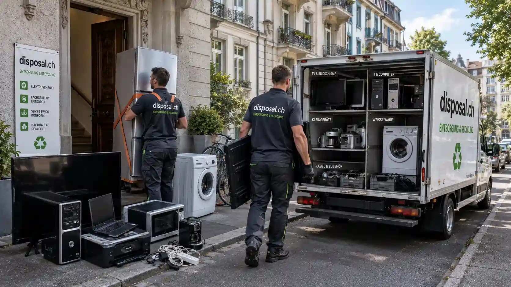 Electronic waste collection and recycling in Zurich